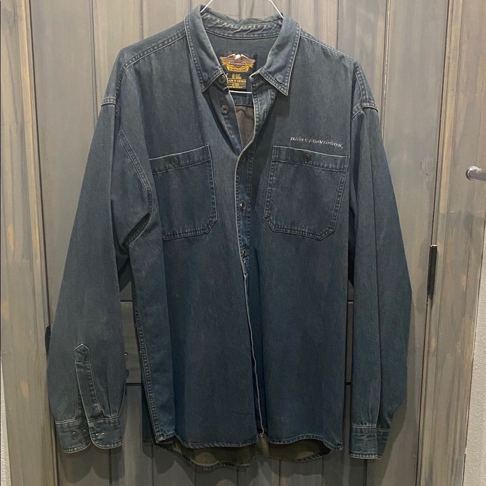Harley-Davidson Dark Blue Denim Shirt Jacket